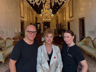 Natalia Goff whit famous actress Susan Sarandon at 2024 Venice International Film Festival.